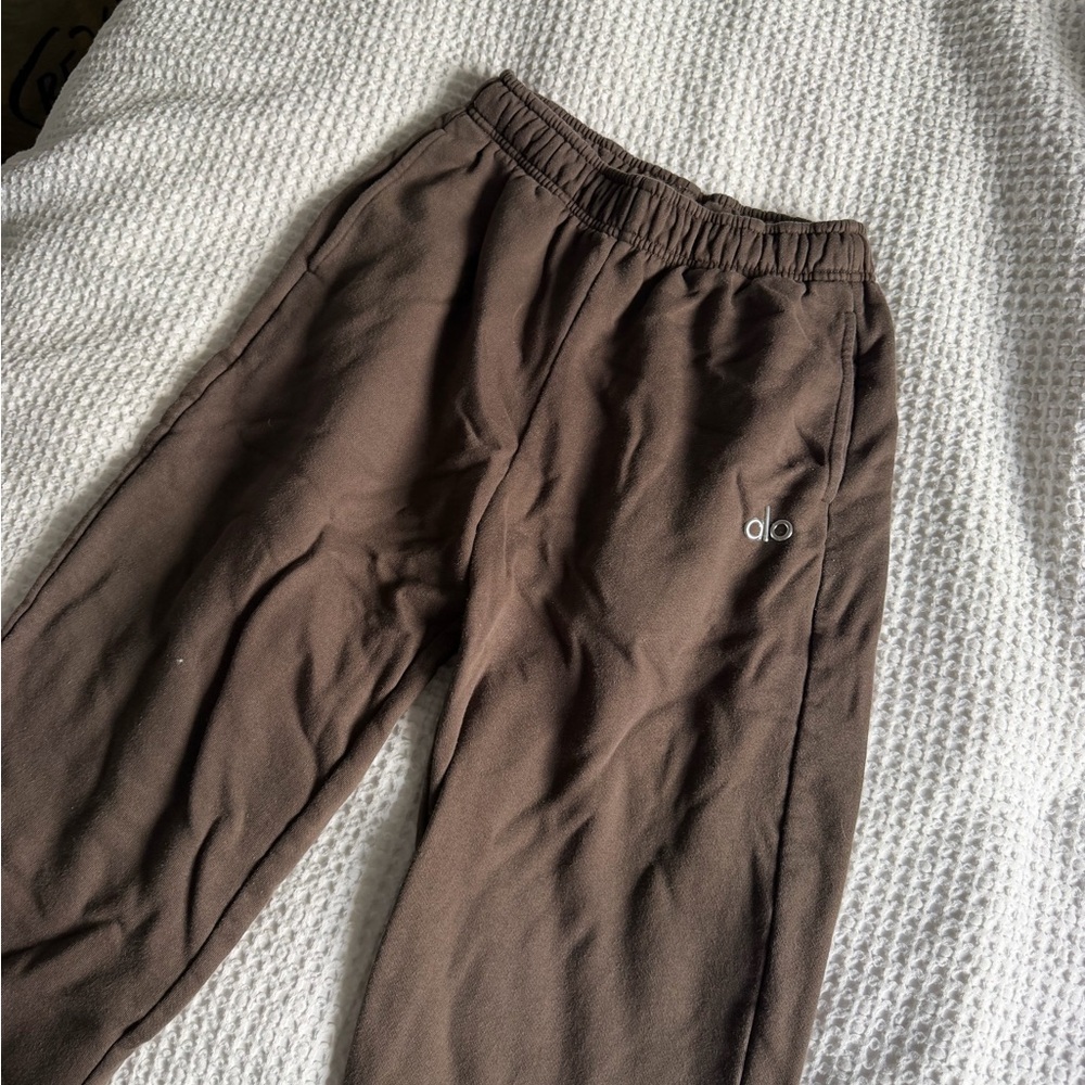 Alo Brown Sweatpants with Elastic Waist